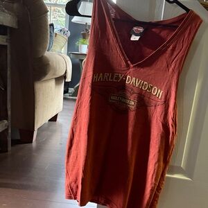 Harley-Davidson Crimson Sleeveless Top